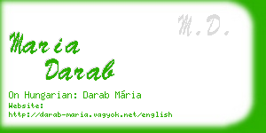 maria darab business card